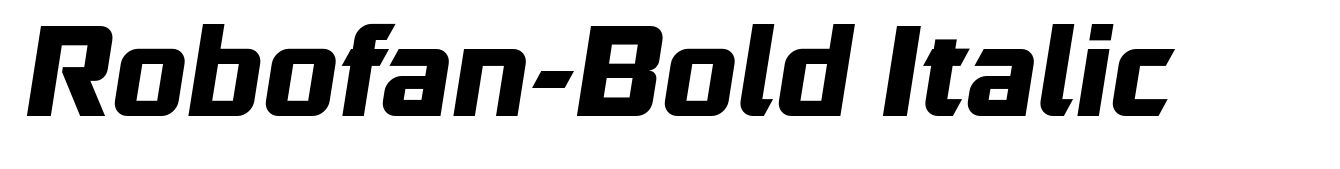 Robofan-Bold Italic